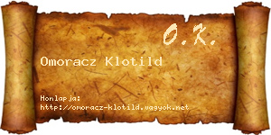 Omoracz Klotild névjegykártya